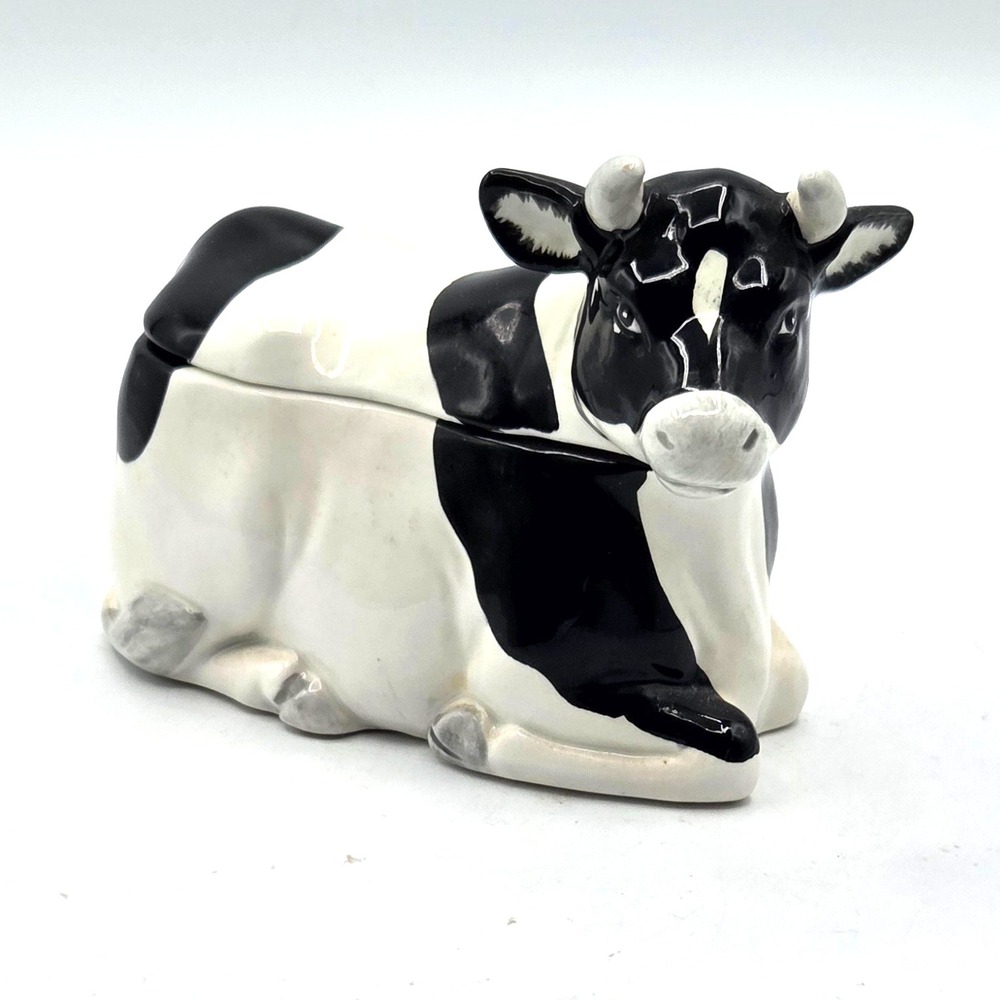 Vintage Otagiri Ceramic Holstien‎ Cow Sugar Bowl No Spoon